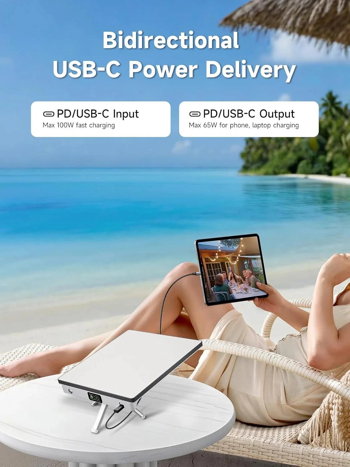 35000 мАч Power Bank для Starlink Mini Portable Power USB-C PD ЖК-дисплей Портативный аккумулятор Power Bank с длительным стабильной работой (art.: 3920d48db2379) - 3920d48db2379