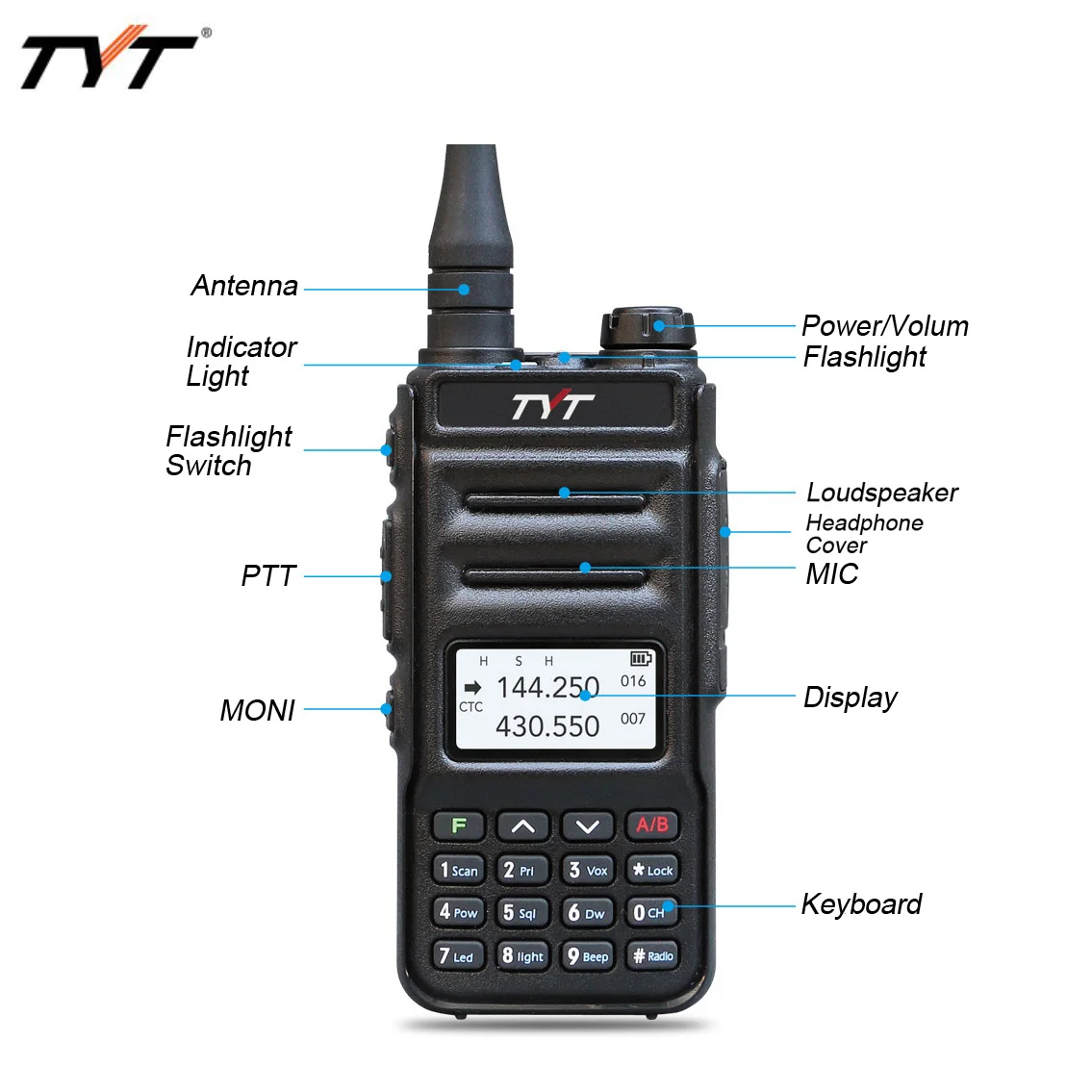 Najtaniej Radio Analogowe TYT UV98 10W 3200mAh Akumulator Dwuzakresowy 136-174MHz/400-480MHz UHF VHF Walkie Talkie 200 Kanały UV88 PLUS