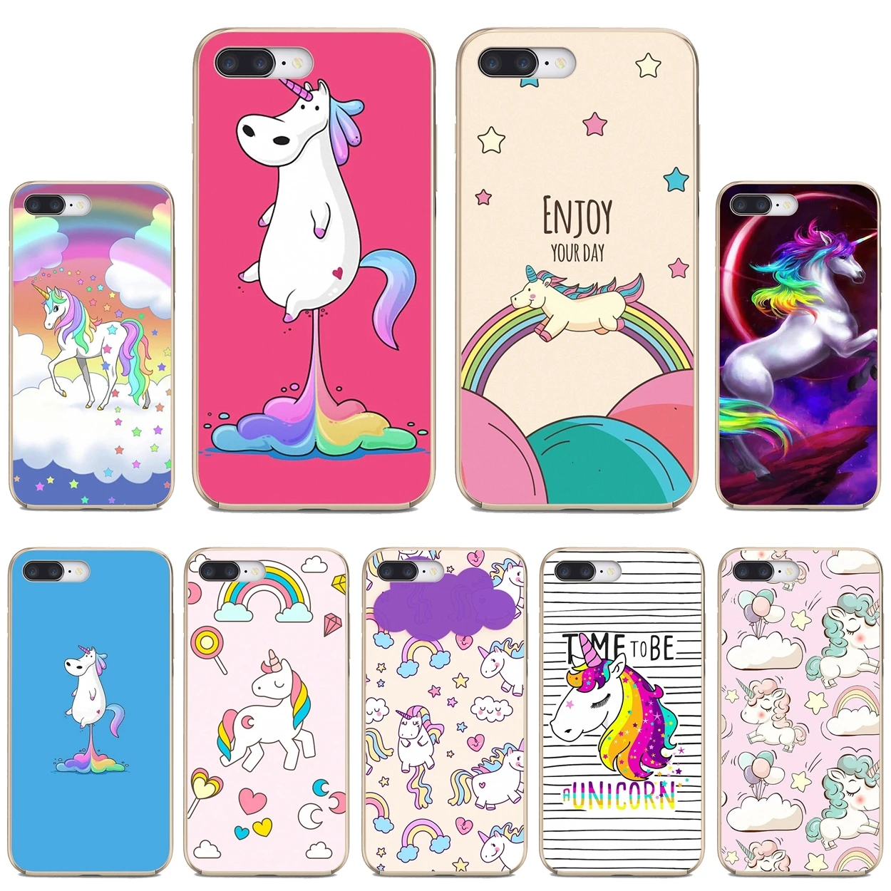 Чехол для телефона Huawei Mate 7 8 9 10 20 30 40 P40 P50 Lite Pro Honor Y3 II 2016 с единорогом на Радужном