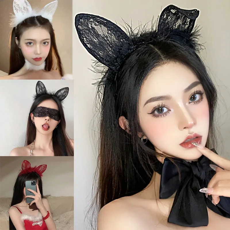 

Lolita Accessories Lace Cat Ear Japanese Loveliness Girl Cosplay Costumes Headwear Anime Party Beast Ear