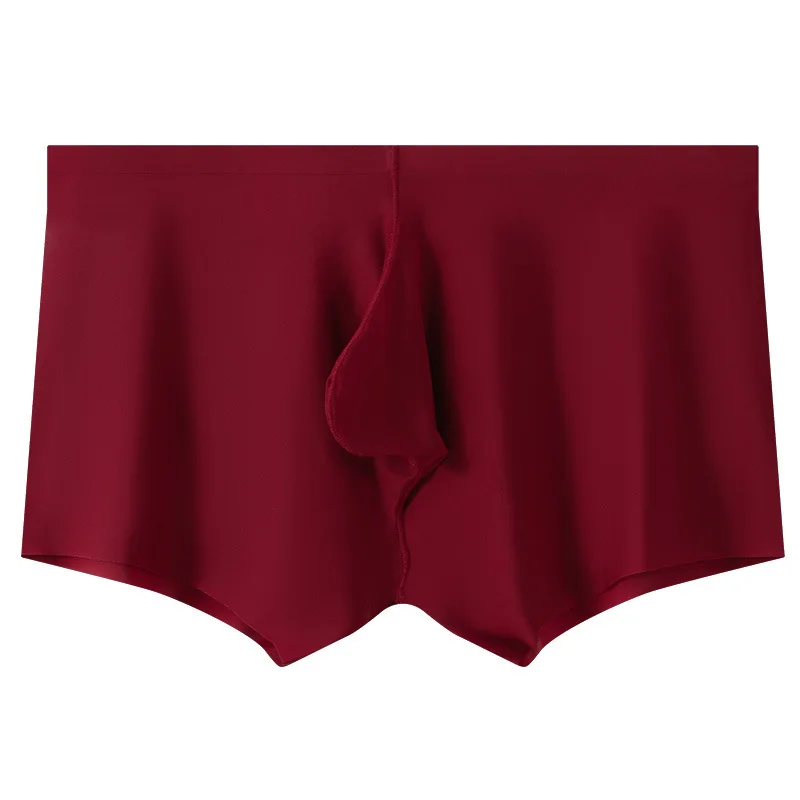 4pcs/lot Men Underwear Boxer for Men Panties Ice Silk Seamless Sexy Underpants Shorts Breathable Man Boxershorts Thin Summer