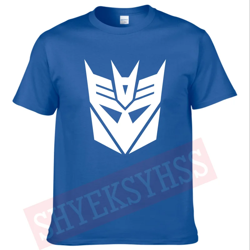 Летняя мужская футболка с логотипом Мегатрона 100% хлопок модная уличная одежда
