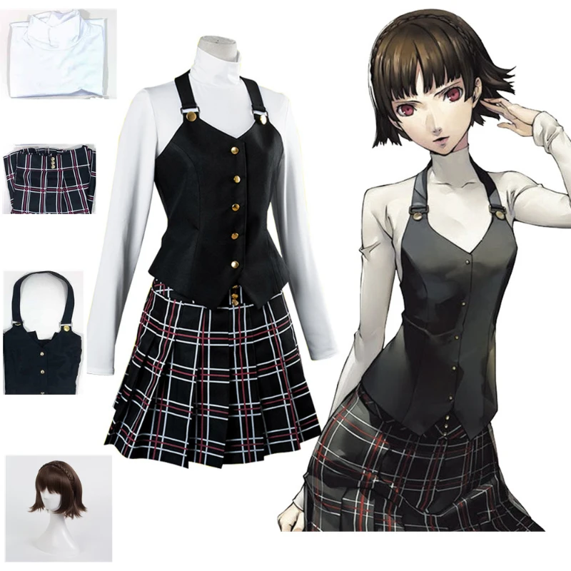 

Kostum Cosplay Persona 5 Kostum Cosplay Ratu Makoto Niijima untuk Wanita Seragam Sekolah Karnaval Kostum Gaun Pesta Halloween