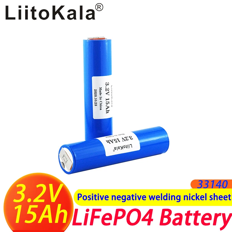 

Аккумулятор LiitoKala, 3,2 в, 15 Ач, 33140 lifepo4, 15000 мАч, 12 В, 24 В
