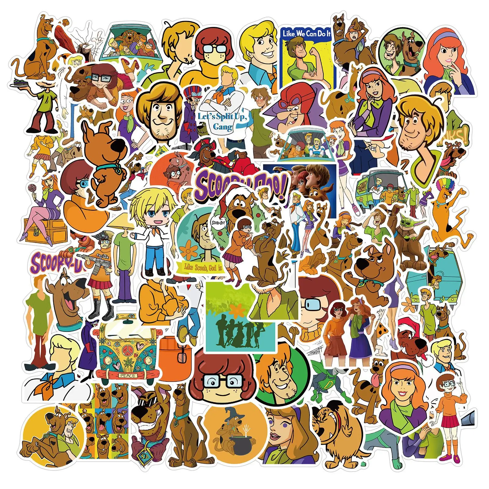 

10/50/100Pcs Cartoon Anime Scooby-Doo Stickers Waterproof Skateboard Motorcycle Guitar Luggage Laptop DIY Deco Sticker Kids Toys
