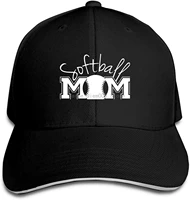 softball mom unisex casquette printed baseball cap sandwich hat spring