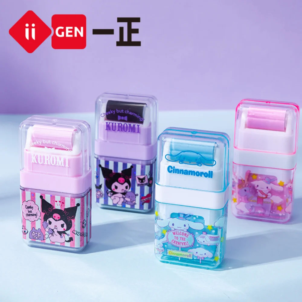 

Iigen Stationery Sanrio Family Image Roller Eraser Kuromi Cinnamoroll Elementary School Student Cute Creative Eraser Kawaii Gift