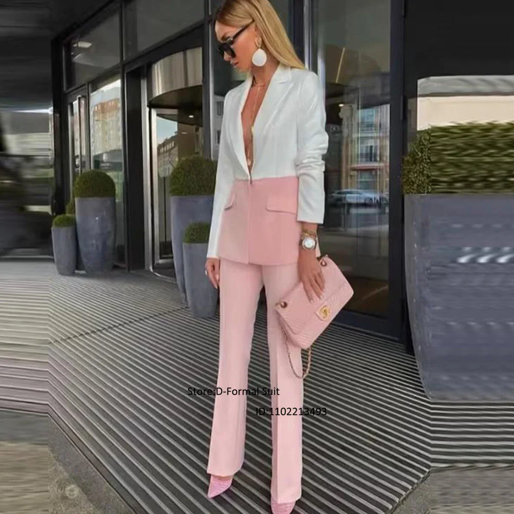 

Women's Suit 2 Pieces Luxe Paneled Color Custom Fit Dress Chic and Elegant Woman Pants Set New in Matching Sets Dresses for Prom