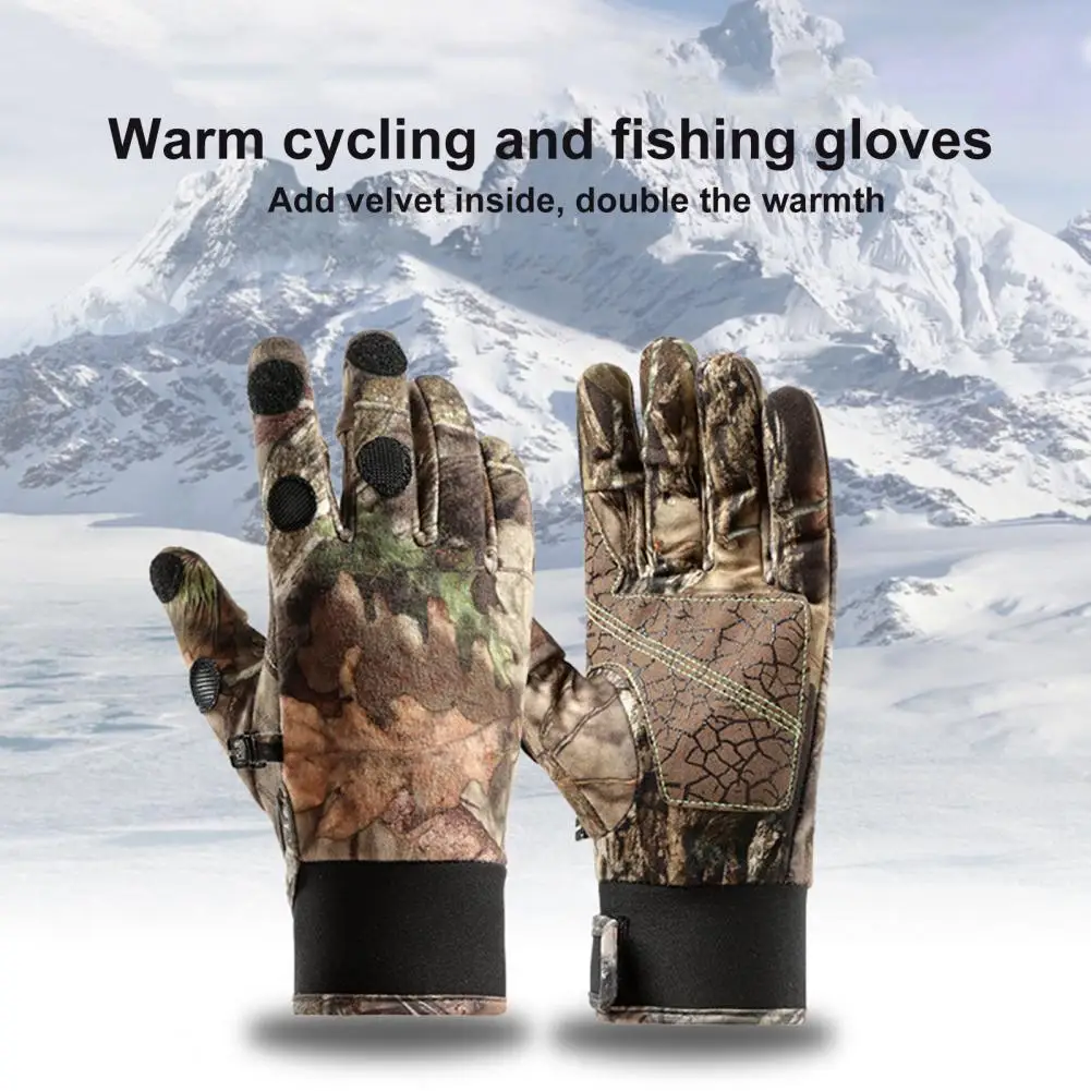 

Kids Hunting Gloves Outdoor Hunting Gloves Unisex Finger Hat Splash-resistant Wear-resistant Anti-slip Camouflage for Fishing