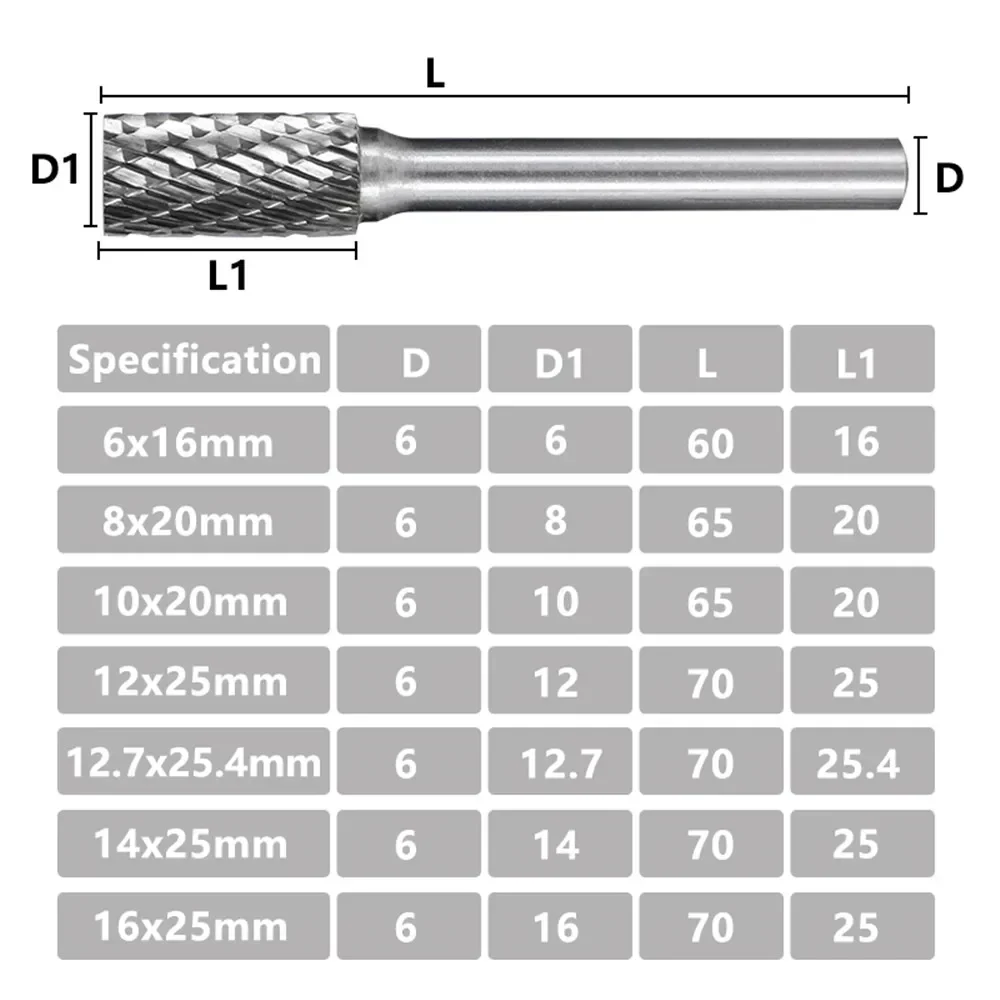 Твердосплавные фрезы с двойной резкой Bramen 6 мм Schacht Type Een Roterende Frees для резьбы по