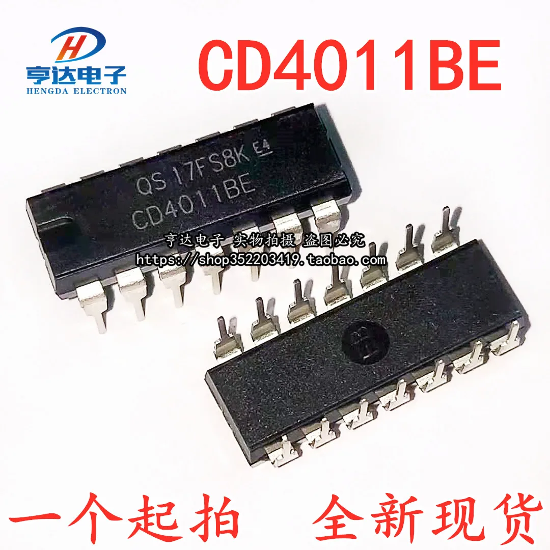 

30pcs origianl new CD4011 CD4011BE DIP14 CMOS Quad 2-input NAND Gate Logic Chip