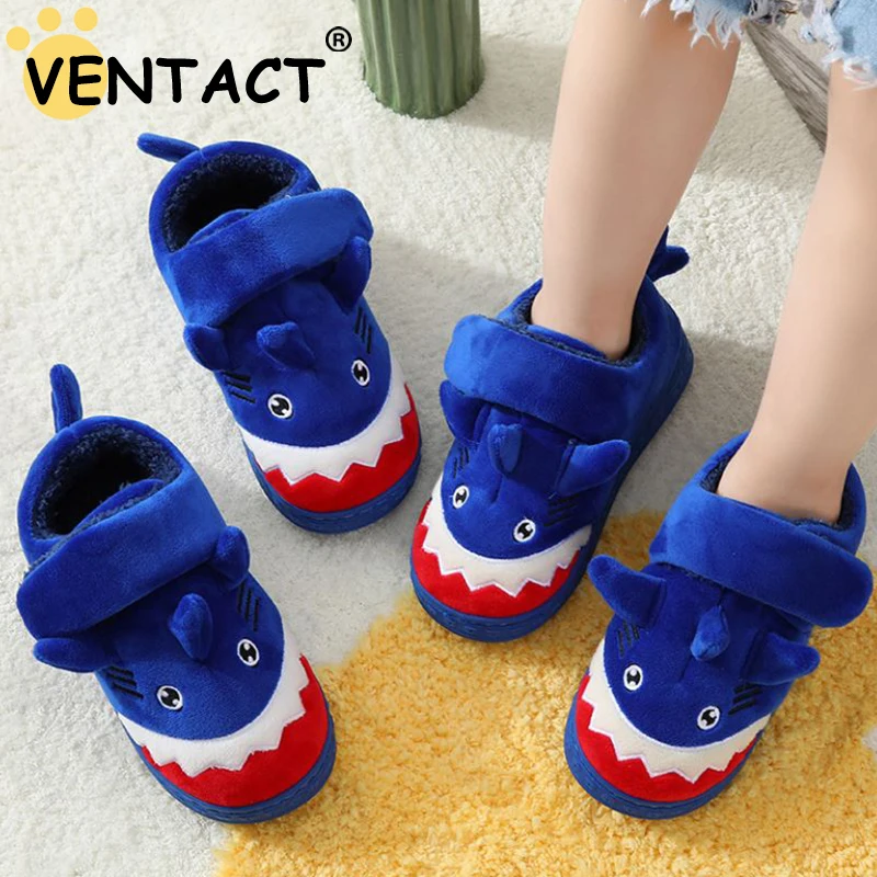 

VENTACT Winter Kids Slippers Home Warm Anti-Slip Plush Cotton Children Shoes Fleece Soft Boy Shoes Slippers Indoor Floor Shoes