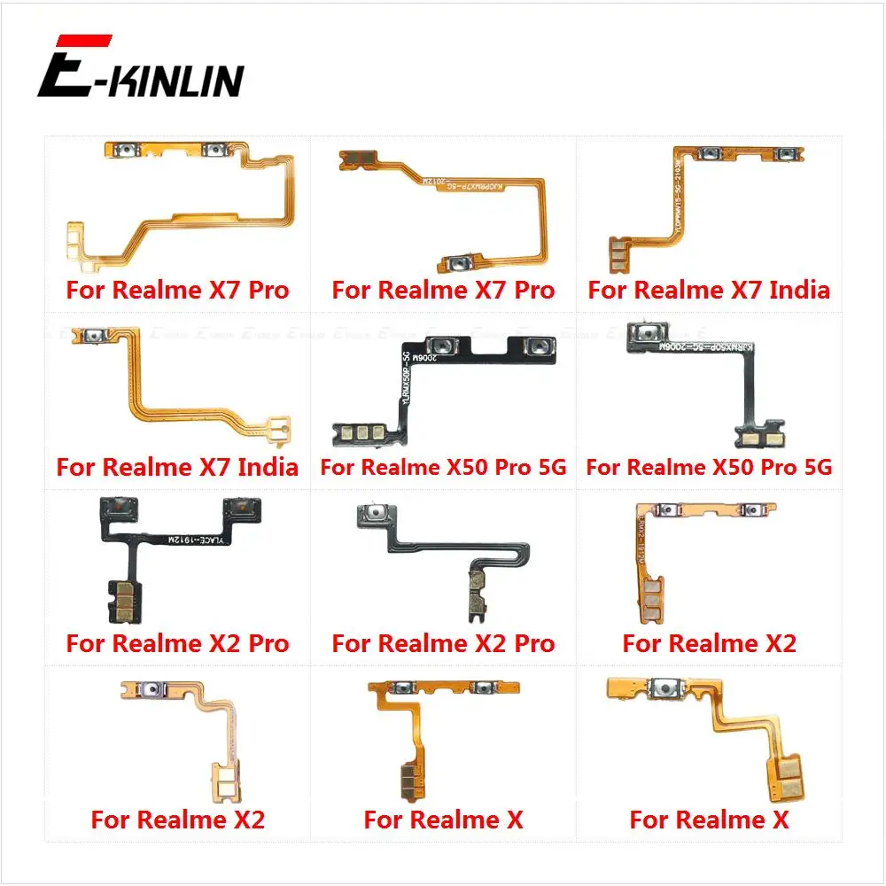 

Power ON OFF Mute Switch Control Key Volume Button Flex Cable For OPPO Realme X X2 X50 X7 Pro Replacement Parts