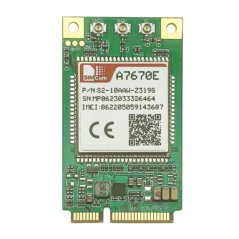 SIMCOM A7670E MINI PCIE LTE Cat1 Модуль Европа Корея LTE- FDD B1/B3/B5/B7/B8/B20 GSM совместимый с SIM7000E SIM7070E