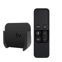 for apple tv 4 4k 4th 5th gen remote control case silicone wall mount bracket stand protective case media player cradle holder