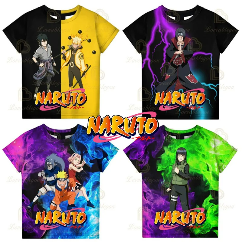 

Uchiha Sasuke Summer T-shirt Itachi Hinata Tops Akatsuki Uzumaki Naruto Tees Cool Oversized Cosplay Men Kurama Outerwear Clothes