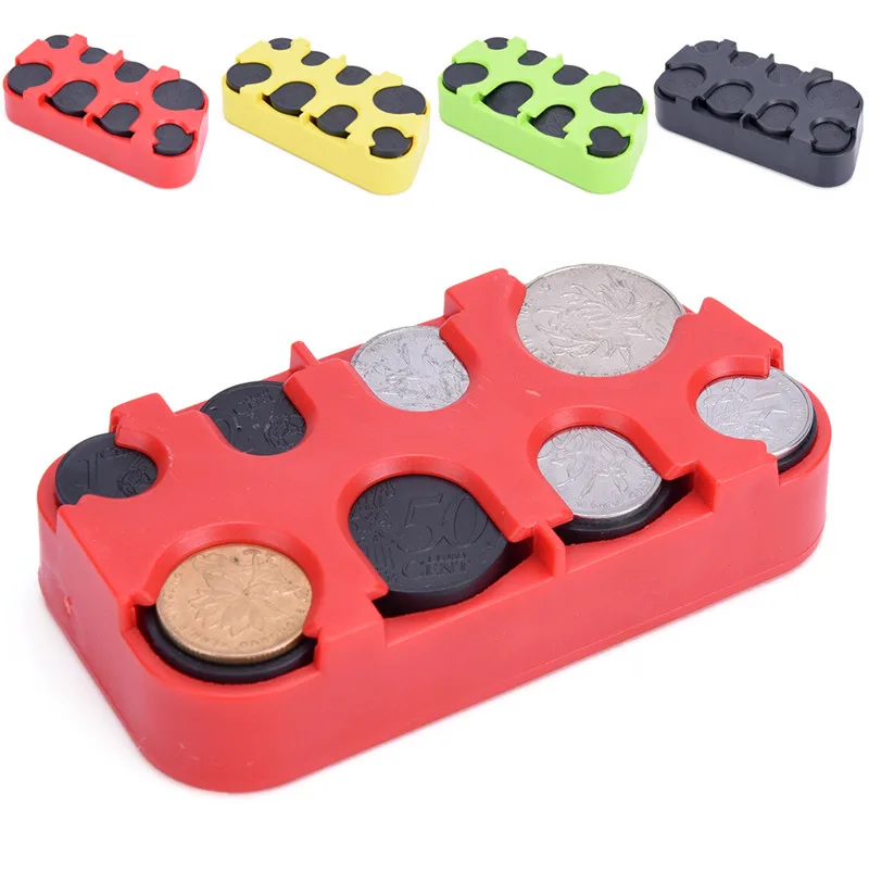 

Coin Collection Purse Wallet Organizer Holder For Bus Taxi Car Mini Euro Coin Dispenser Plastic Storage Box Coin Changer Holder