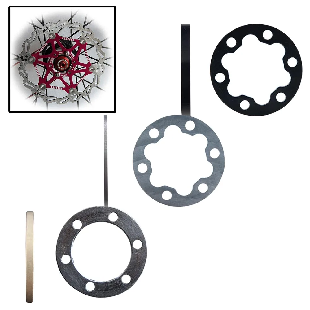 

2/4/5mm E-Bike Electric Scooter Brake Pads Gasket Spacer Six Holes Disc Washer Wheel Aluminium Alloy E-Bike Brake Pads Spacer
