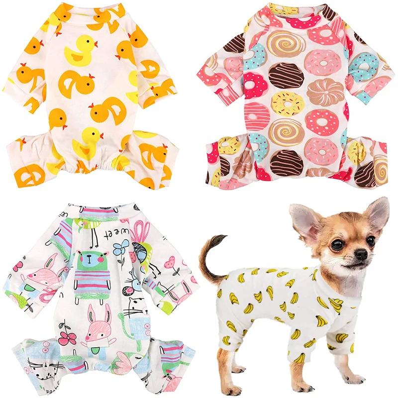

Cute Chihuahua Pajamas Soft Cotton Dog Pajamas for Small Dogs Girl Boy Yorkie Pet Onesies Tiny Dog Clothes Doggie Jumpsuit