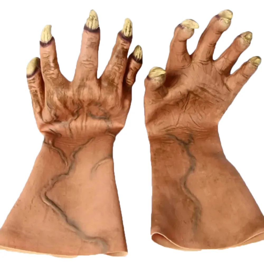 Мягкие латексные перчатки для раннего утро с изображением зомби желтые когтями