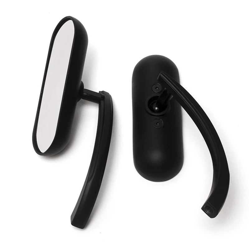 Овальные мини-зеркала для мотоцикла черные/хромированные 8 мм и 10 Harley Cruiser Chopper