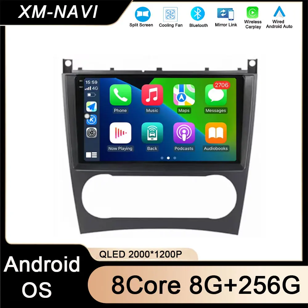 Android Авто 4G для Mercedes Benz C-Class C Class W203 W209 C180 C200 CL203 C209 A209 2004-2011 Carplay мультимедийный