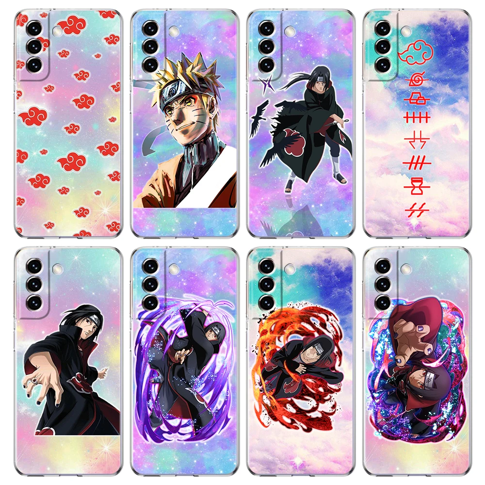 

Amine Naruto Akatsuki Case for Samsung Galaxy S20 FE S22 S21 Ultra M21 M22 M32 M31 S10 S10E Note 20 10 Plus 5G Transparent Shell