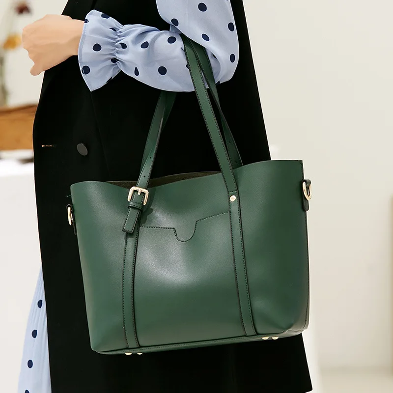 

New style big bag women fashion bag soft leather large capacity diagonal single shoulder handbag