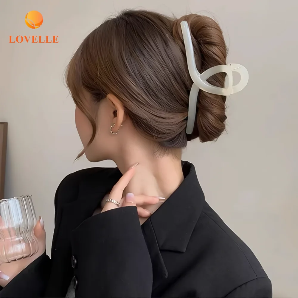 LOVELLE Женские Простые Пластиковые Коготь Для Волос Маленького Размера 11 См Черные