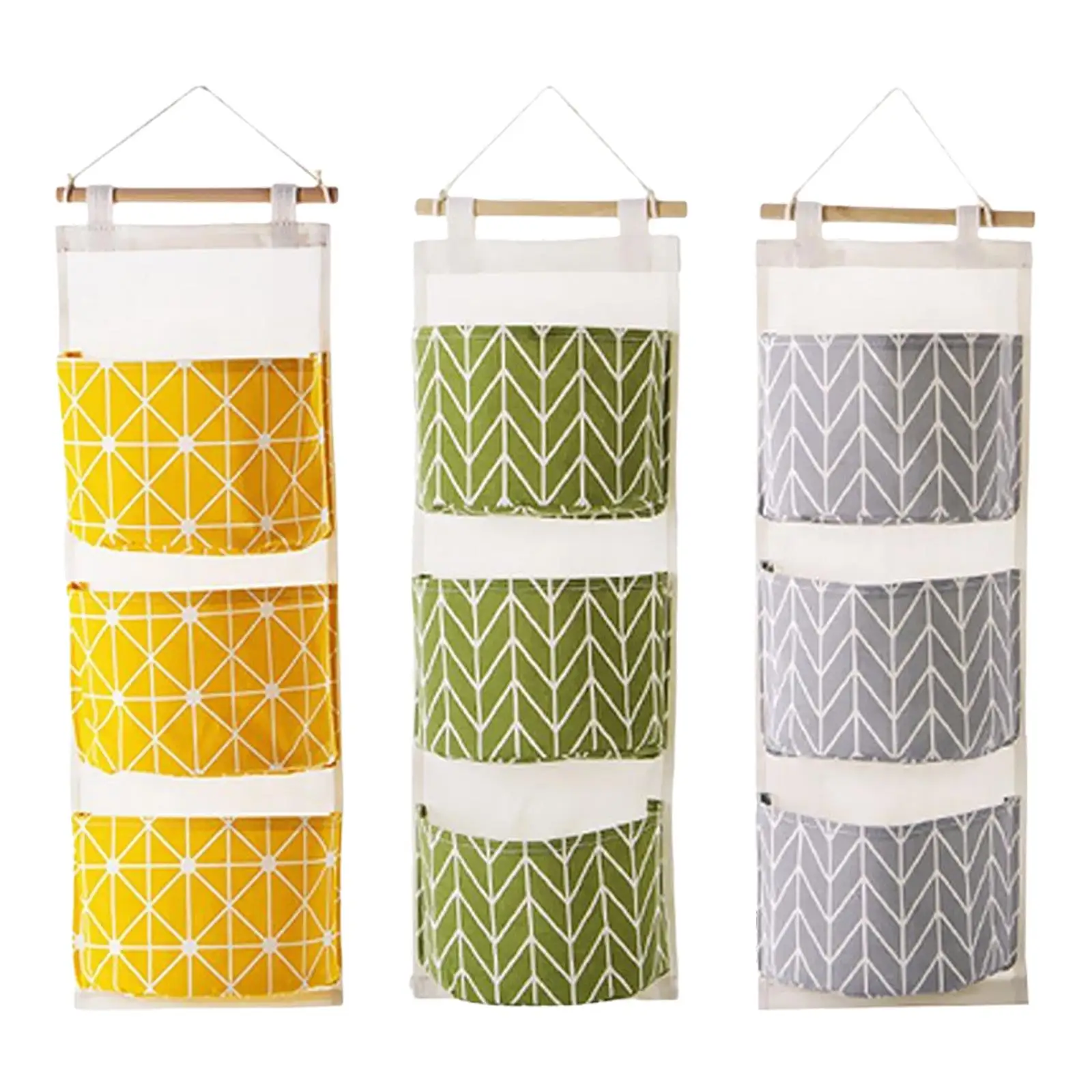 

Настенная подвесная сумка для хранения на дверь, органайзер из хлопка и льна для спальни