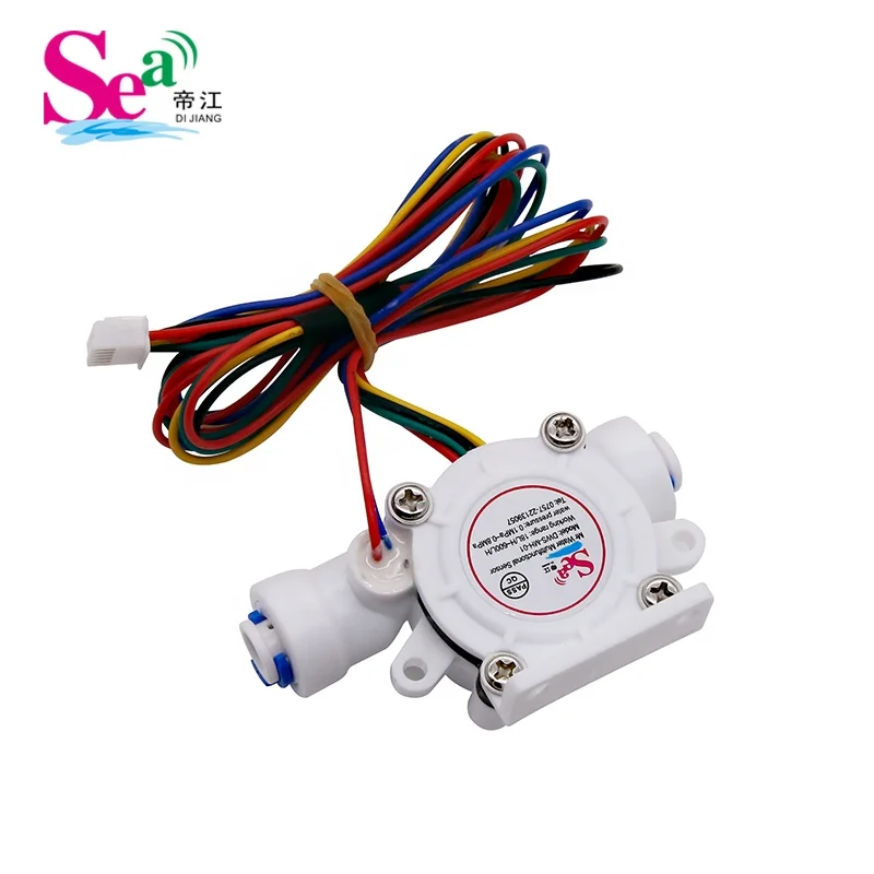 Фото Датчик потока воды SEA MH-01 ML-01 DC3.5-24V 1/4 PE POM, OEM расходомеры для бытовых фильтров обратного осмоса №4