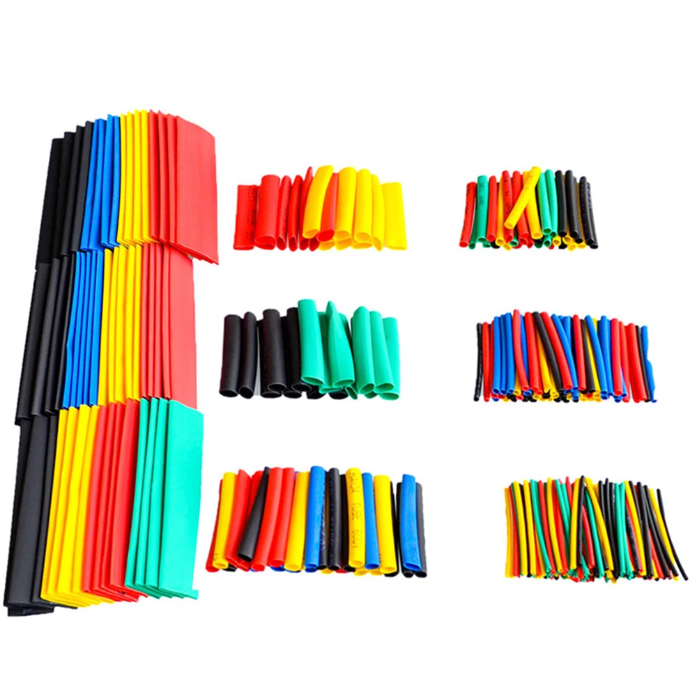 530pcs/Set Polyolefin Shrinking Assorted Heat Shrink Tube Wire Cable Insulated Sleeving Tubing Set 2:1 Waterproof Pipe Sleeve |