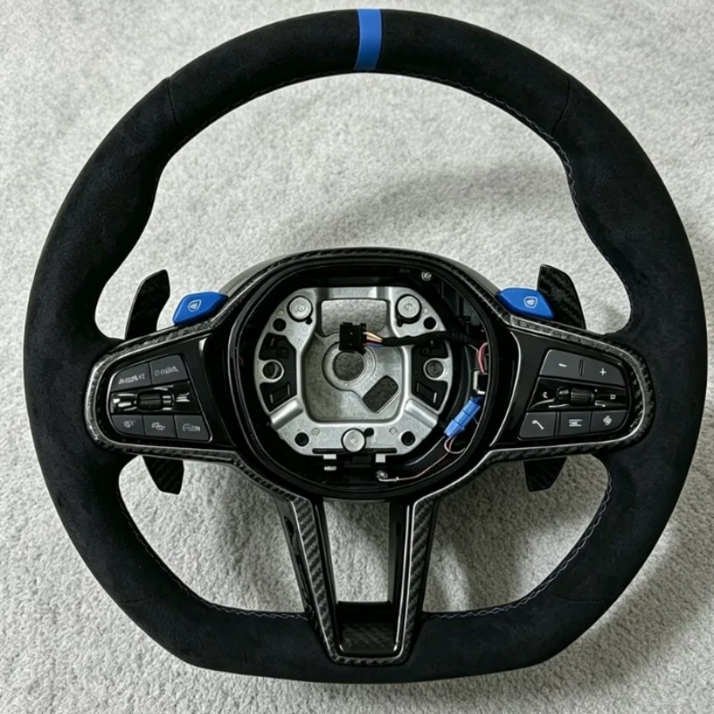 Фото Спортивный руль из карбона CS, прямые поставки с завода, для BMW G05 G08 G11 G12 G15 G20 G22 G30 G31 G36 G38 G87 M3 G80 M4 G82 G42 M5 №1