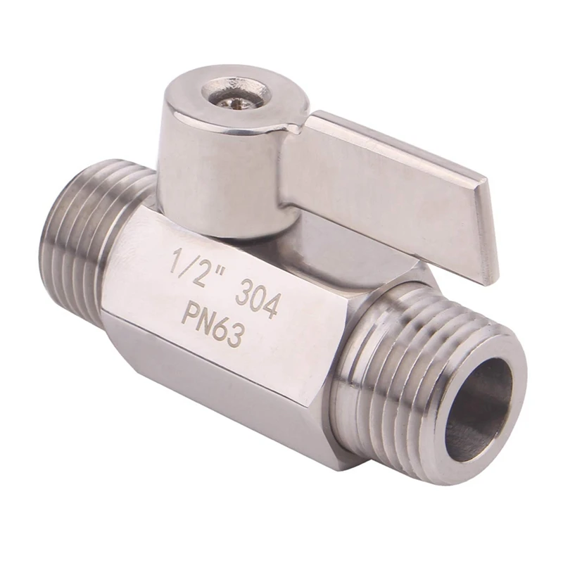 

Шаровой клапан из нержавеющей стали, 1/2 дюйма, с резьбой NPT, маленький шаровой клапан, регулятор расхода воды, регулирующий клапан