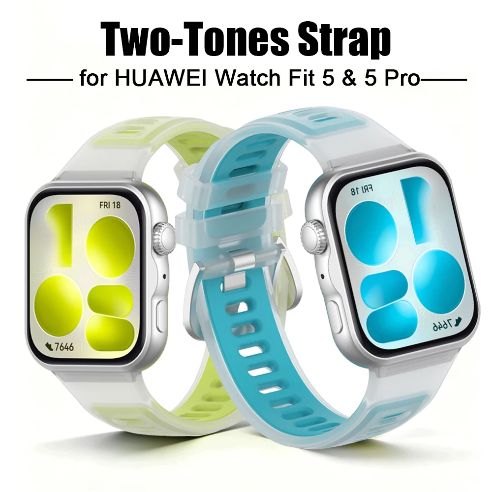 Фото Прозрачный ремешок для HUAWEI Watch Fit 5/Fit 5 Pro/Fit 4/4 Pro/Fit 3, силиконовый браслет, ремешок для HUAWEI Watch Fit 5 №1