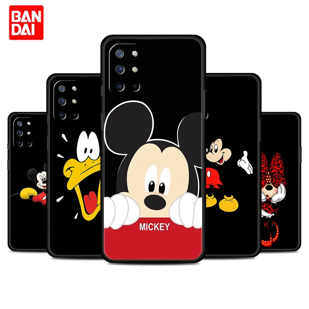 

Cartoon Cute Mickey Mouse Case for Oneplus 9 10 Pro 8 8T 9R Nord 2 N100 N10 CE N200 5G Shell Phone Silicone Cover Black Luxury