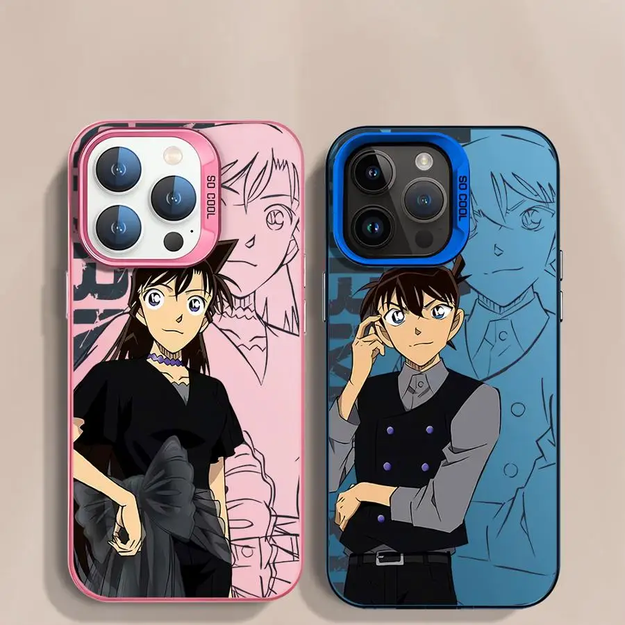 Чехол для телефона Аниме D-etective C-onan Apple iPhone 16 11 13 15 Pro 12 14 ProMax Plus Жесткий из