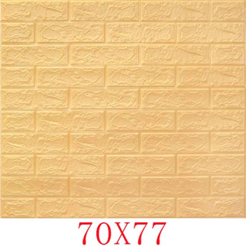 

70X77CM Warm 3D Self-Adhesive Wallpaper Waterproof Brick Wall Stickers Living Room Bedroom Children's Room Home Decoration