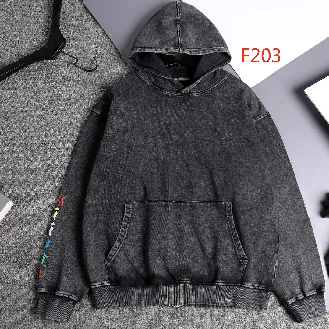 

F203 Fashion sweater New Sanskrit hooded sweater Cross Guards Loose and simple clothing for lovers