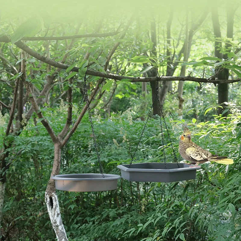 

Hanging Bird Bath Outdoor Bird Feeder Tray, 2 In 1 Bird Seed Platform Feeder & Bird Bath Tray, Bird Feeder