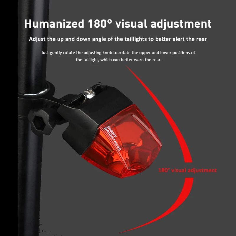 

Waterproof Bike Light No Battery Magnetic Self-powered Bike Rear Light Night Warning Rear Lamp LED Tail Light Easy To Install