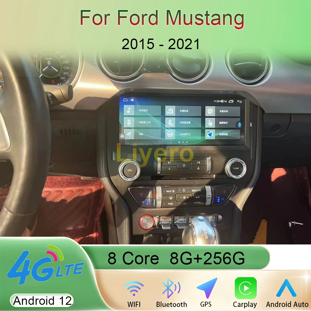 

Liyero 10.25 Inch Auto Android 12 For Ford Mustang 2015-2019 Car Radio Stereo Multimedia Player GPS Navigation Video Carplay 4G