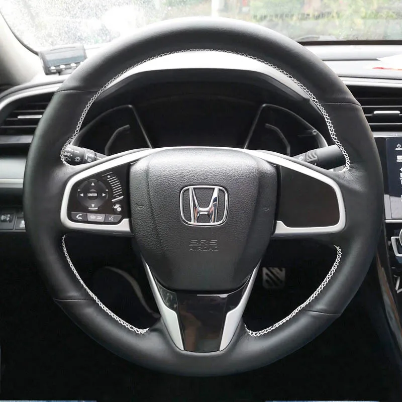 

Искусственная кожа для Honda Civic 10 2016-2019, модель CRV чехол рулевого колеса автомобиля 2017-2019, чехол на руль