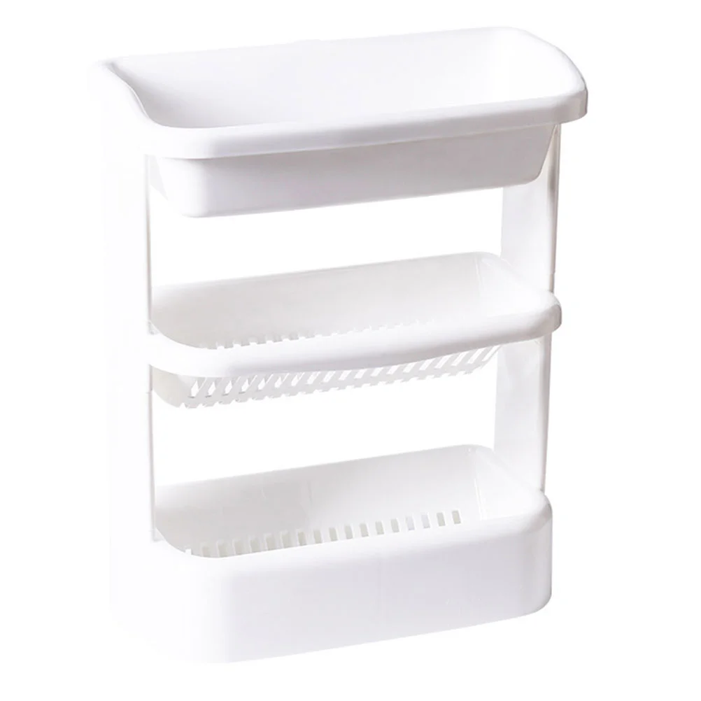 

1Pc Plastic Kitchen Drain Rack Durable Multi-layer Sundries Organizer White
