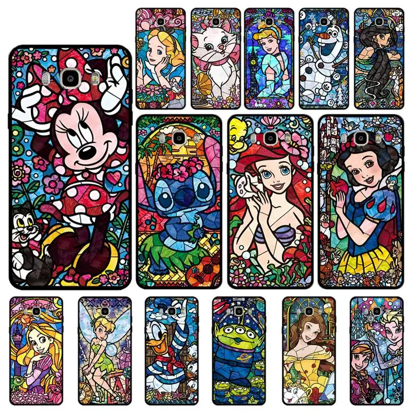

Disney Mickey Mouse Mosaic Stitch Princess Phone Case for Samsung J 2 3 4 5 6 7 8 prime plus 2018 2017 2016 core