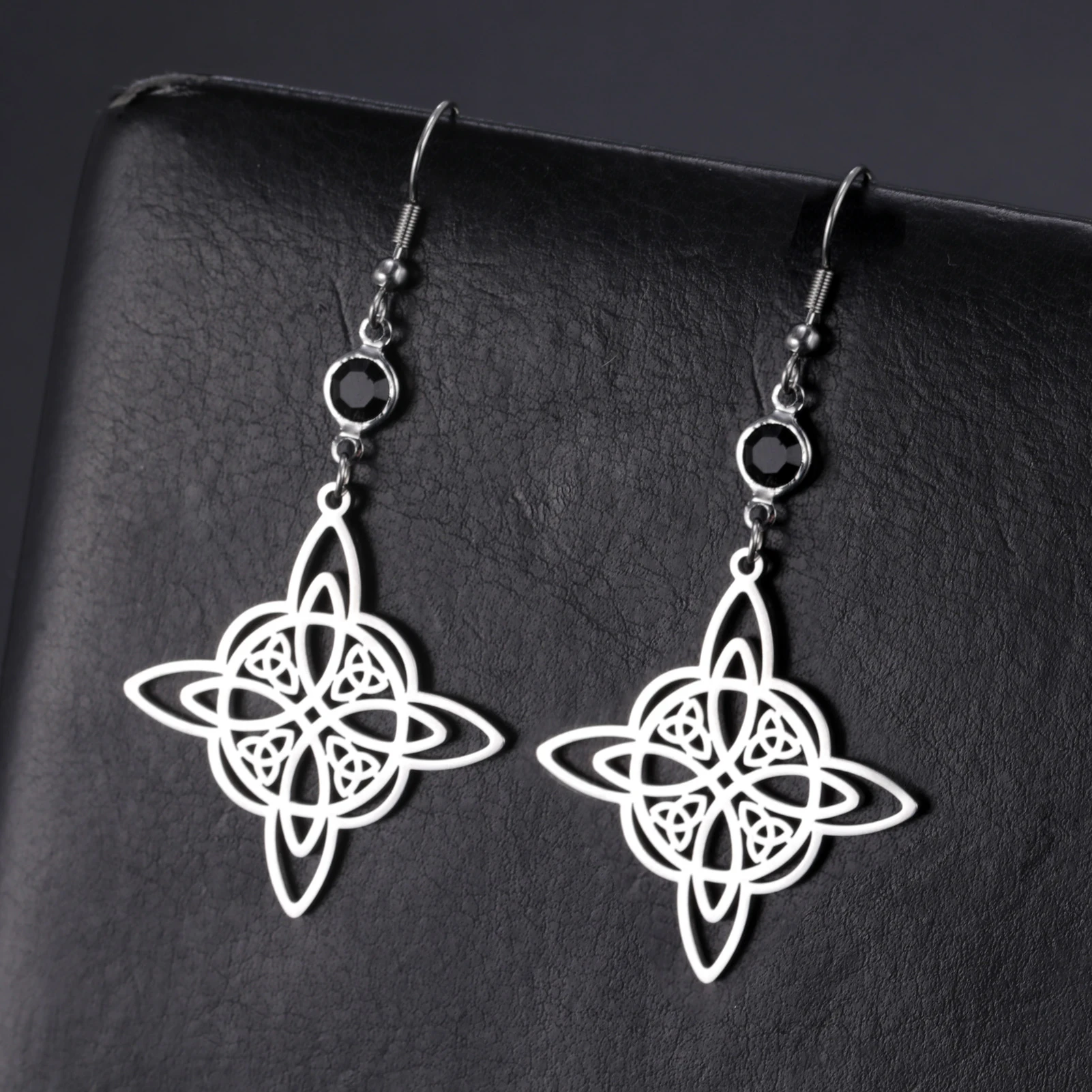 

Sipuris Witch Knot Earrings For Women Stainless Steel Celtics Knot Wiccan Protection Amulet Supernatural Talisman Jewelry Gifts