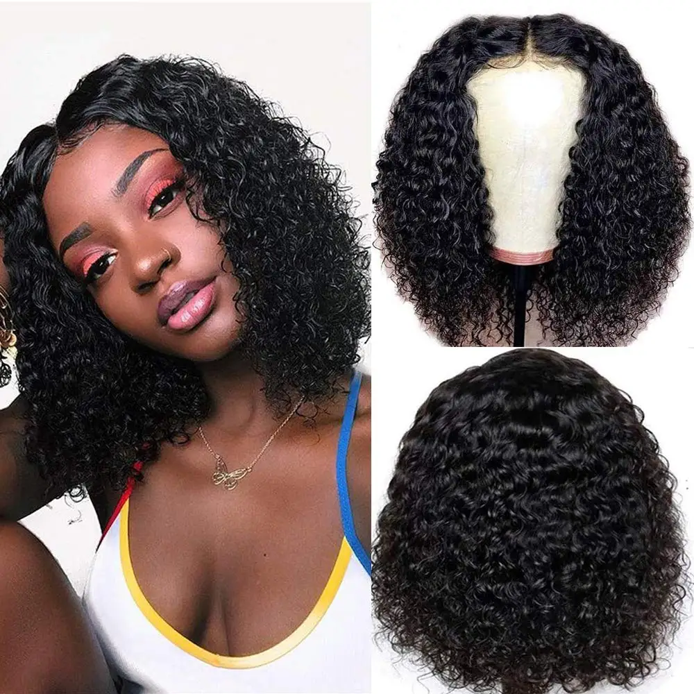 Scheherezade Curly Human Hair Wig Bob Wig Lace Front Human Hair Wigs For Women Short Wigs Human Hair pre plucked brazilian wig
