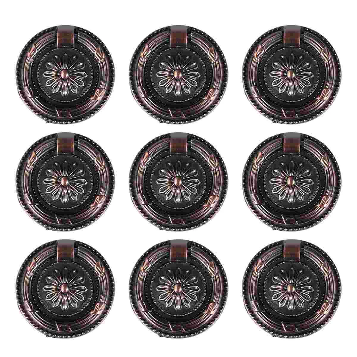 

Drawer Pullring Handlecabinet Knobs Brass Vintage Handles Drop Replacement Knob Dresser Kitchen Dressers Retro Cupboard Hole