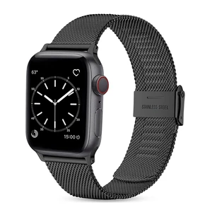 Mesh Watchband for Apple Watch Band 38mm 40mm 41mm 42mm 44mm 45mm Stainless Steel Bracelet Strap for iWatch SE 7 6 5 4 3 2 1