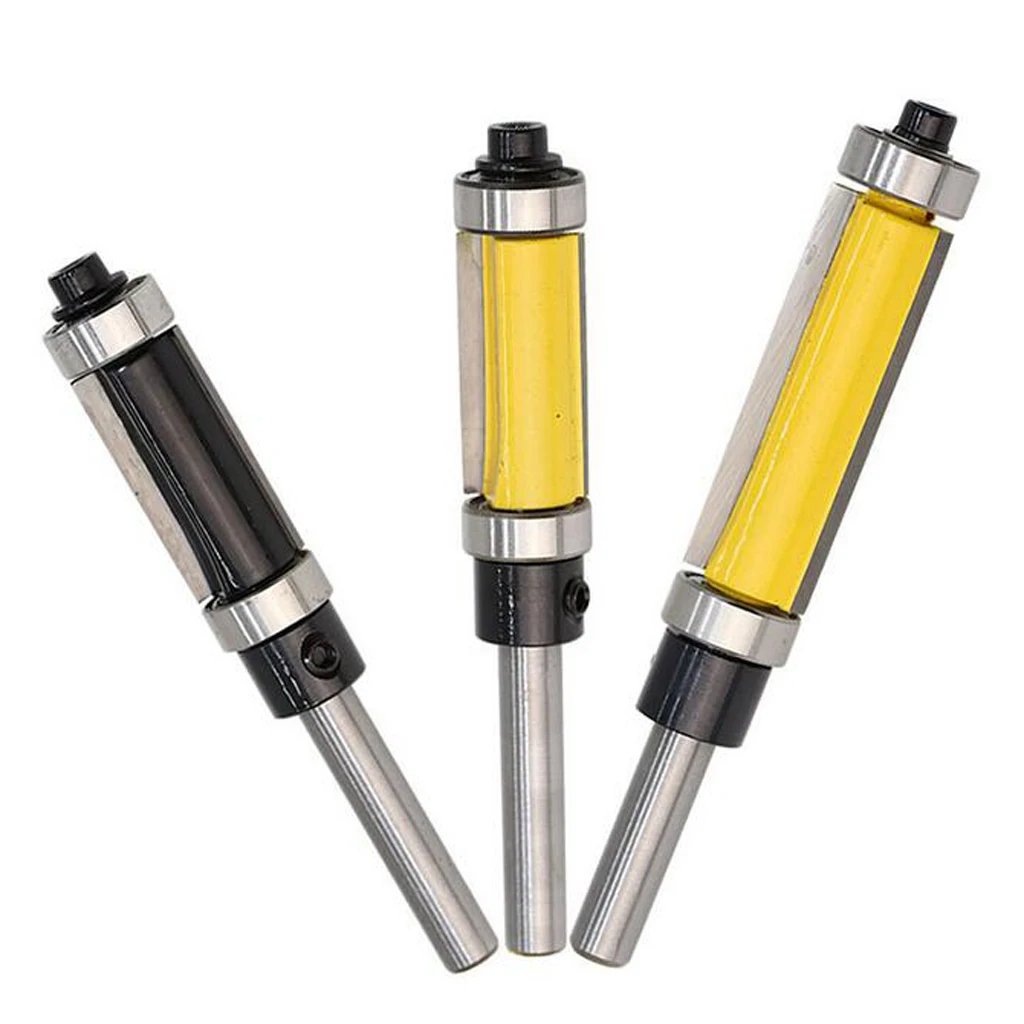 

1/4'' Shank Top & Bottom Bearing Flush Trim Router Bit Yellow